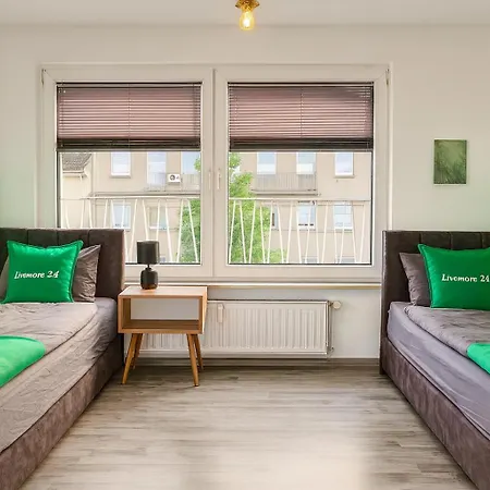 Livemore24 - 1 In Wlan - Smart-tv - 24-7 Check-in Und Kueche Lägenhet Duisburg